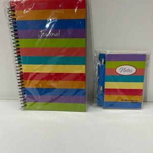 Studio18 Bundle Rainbow Spiral Journal Book & Mini Memo Pad and Pen Sealed New